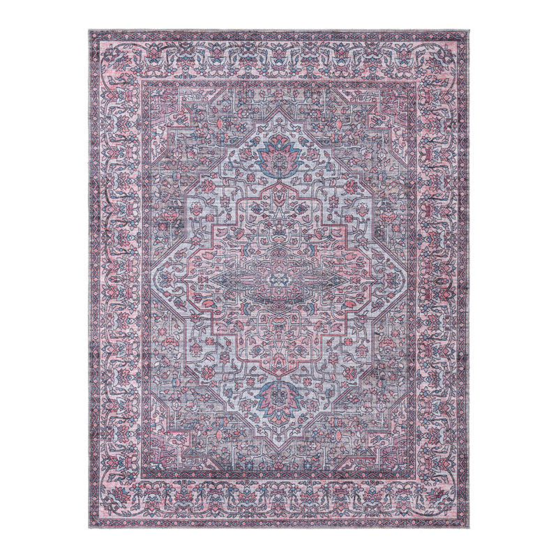 Tapis oriental beige / rose Guyer, Rectangle 7 pi 10 po x 10 pi