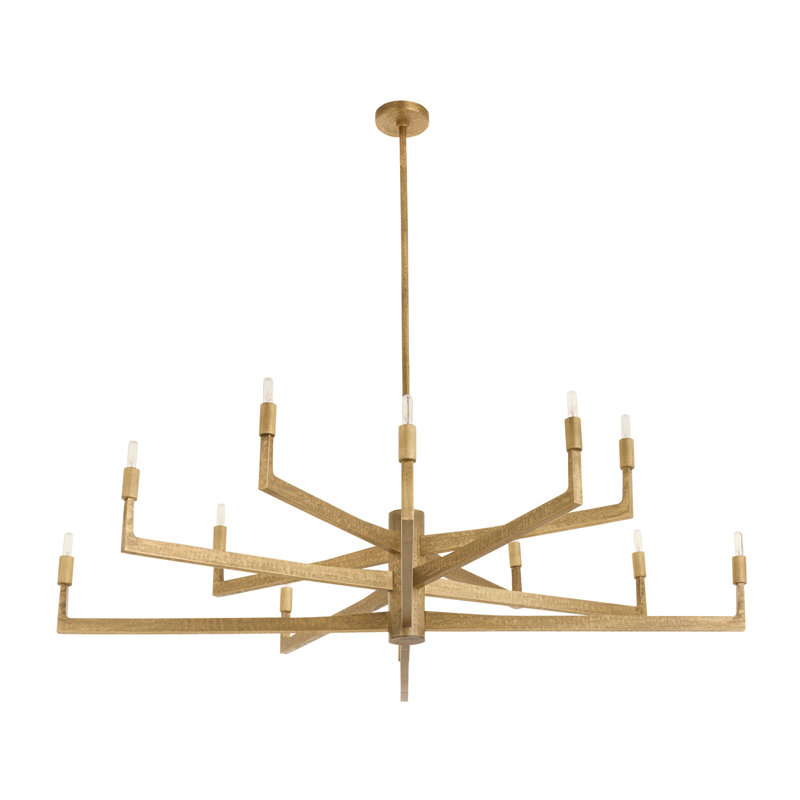 Griff 12 - Light Chandelier, Gold