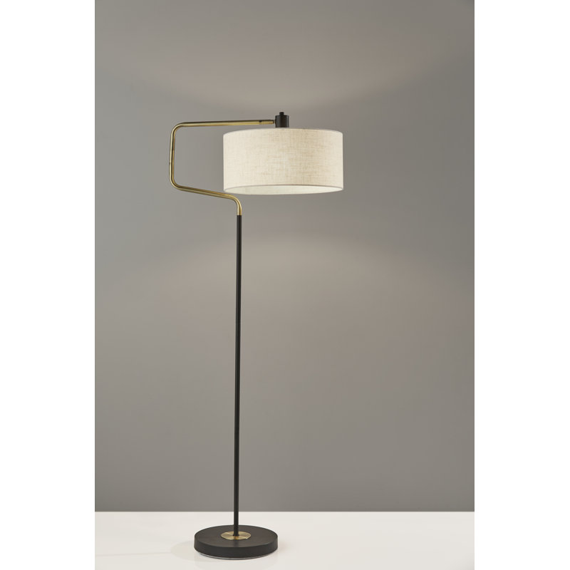 Lampe sur pied à bras articulé 57 po Wenham, Noir