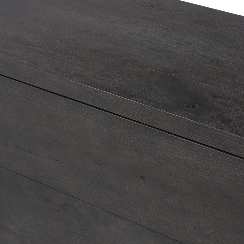 Noeline Nightstand-Smoked Black Oak Veneer, Smoked Black Oak