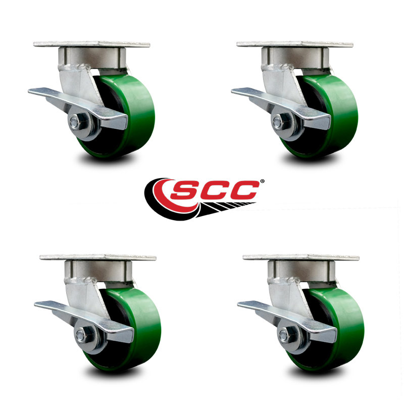 Ensemble de roulettes pivotantes, Vert