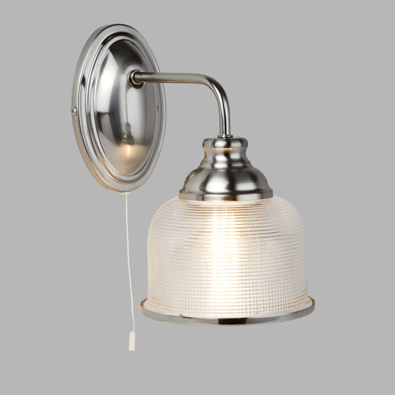 Asner Armed Sconce, Satin Silver