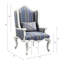 Chaise rembourrée avec mousse - tissu blanc, fabrication en bois, pieds en résine, profondeur d'assise de 22 po, hauteur des accoudoirs en bois de 26 po