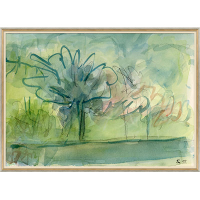 Printemps - Peinture encadrée sur papier