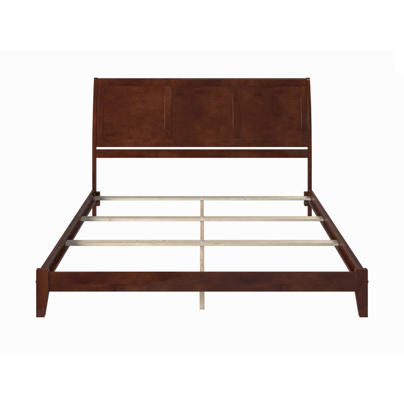 Nystead Solid Wood Foundation Bed, King, Walnut