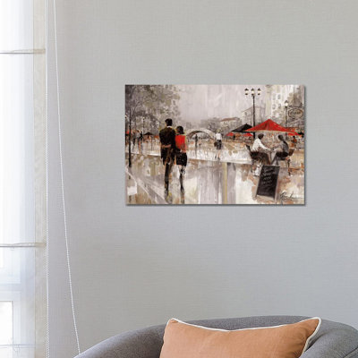 Riverwalk Charm II 1 Piece Wrapped Canvas Painting