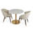 Athena Arm Chair in Off White Boucle Fabric