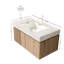 Meuble-lavabo peu encombrant avec évier, armoire en bois de qualité supérieure, conception moderne en chêne blanc
