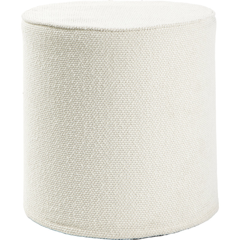 Cosipouf 45cm Wide Round Chevron Pouf Ottoman, Cream