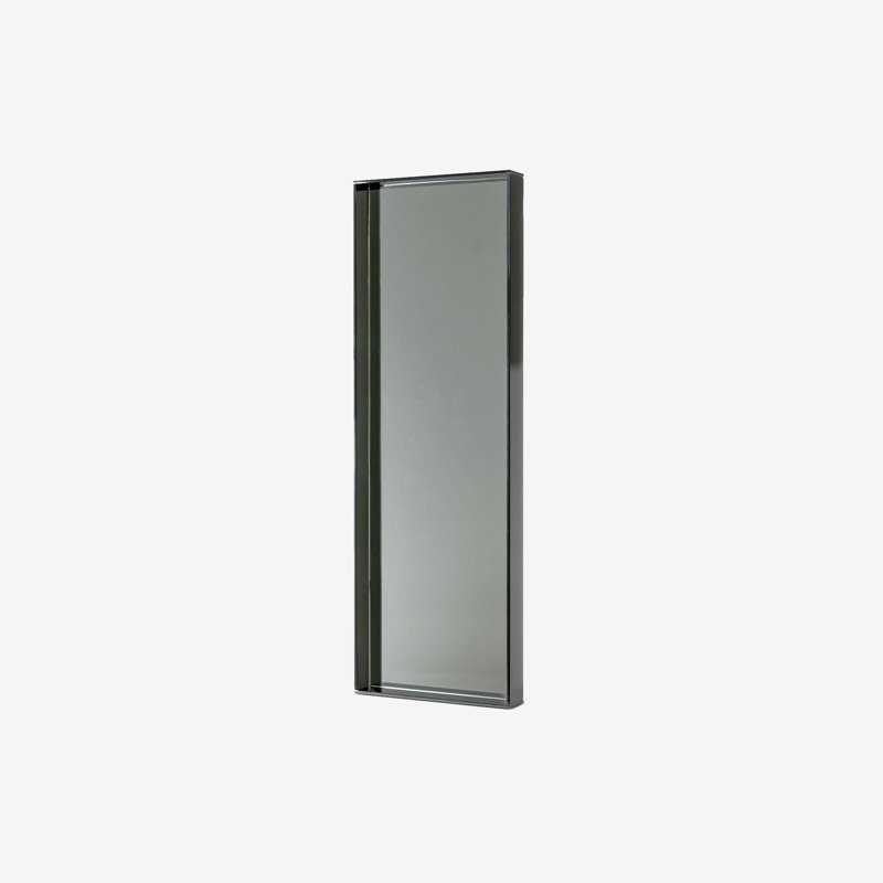 Lucent Rectangle Glass Wall Mirror, Smoke, 47.24" x 15.75"