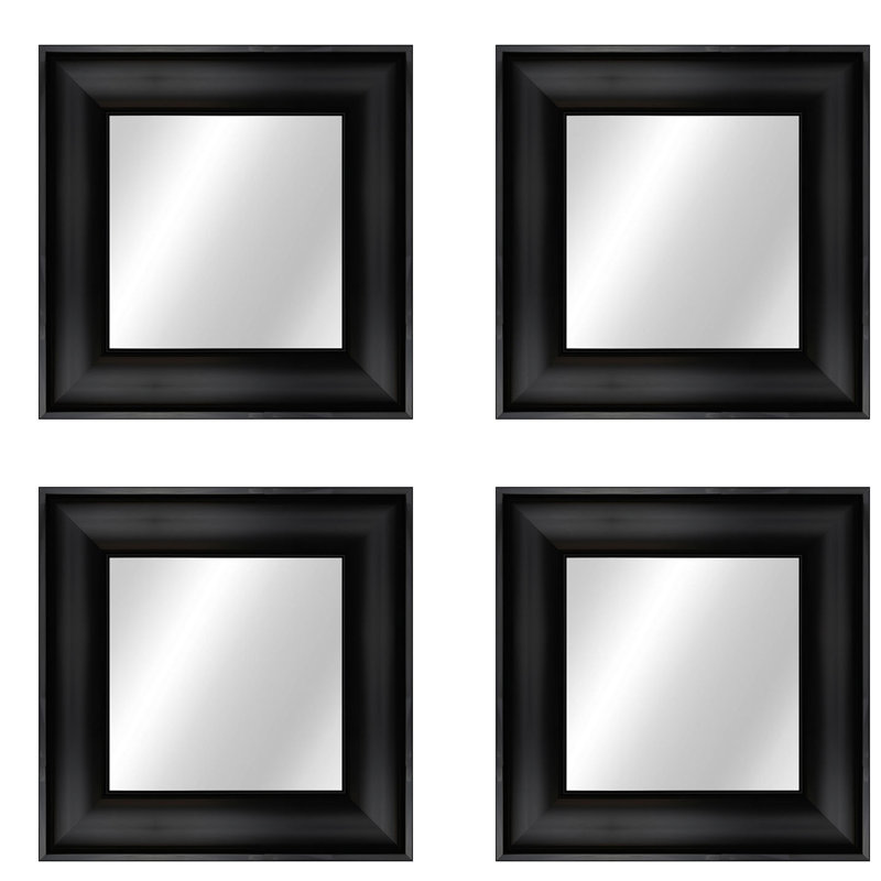 Metropolis Flat Wall Mirror, Matte Black
