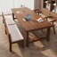 Bureau rectangulaire en bois massif brun noisette-135182382