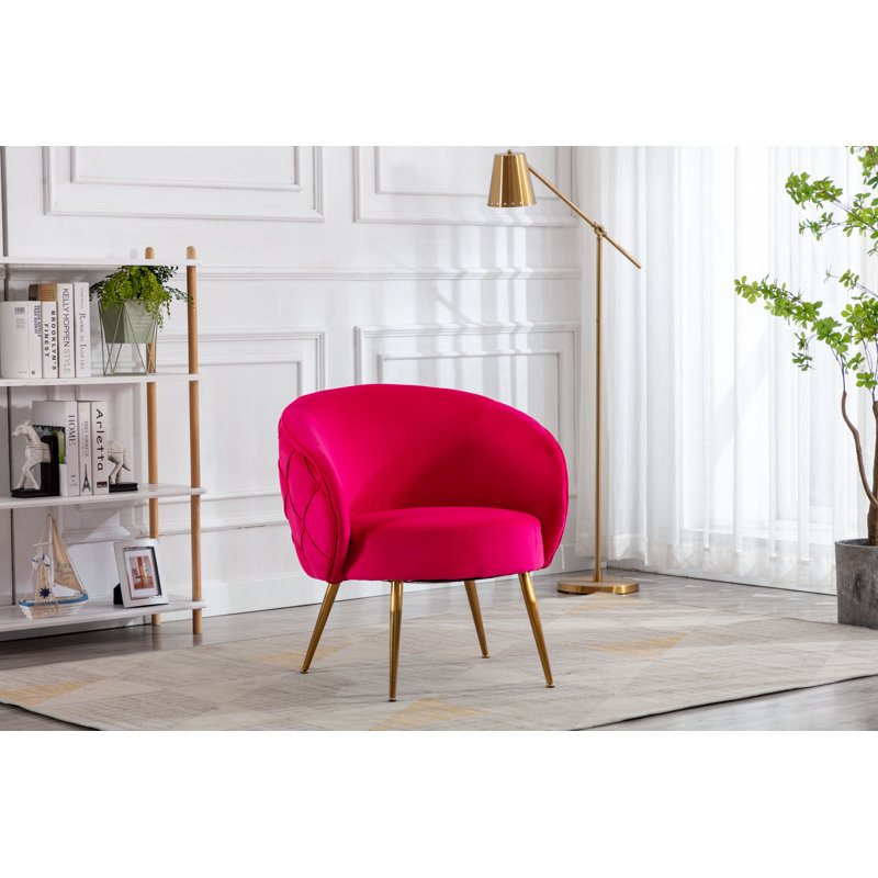 Upholstered Armchair, Raspberry