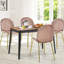 Chaise d'appoint rembourrée en velours Letellier Mauldin-1756984588