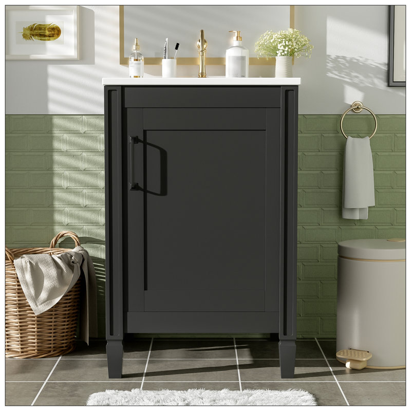 Meuble-lavabo pour salle de bain, Noir