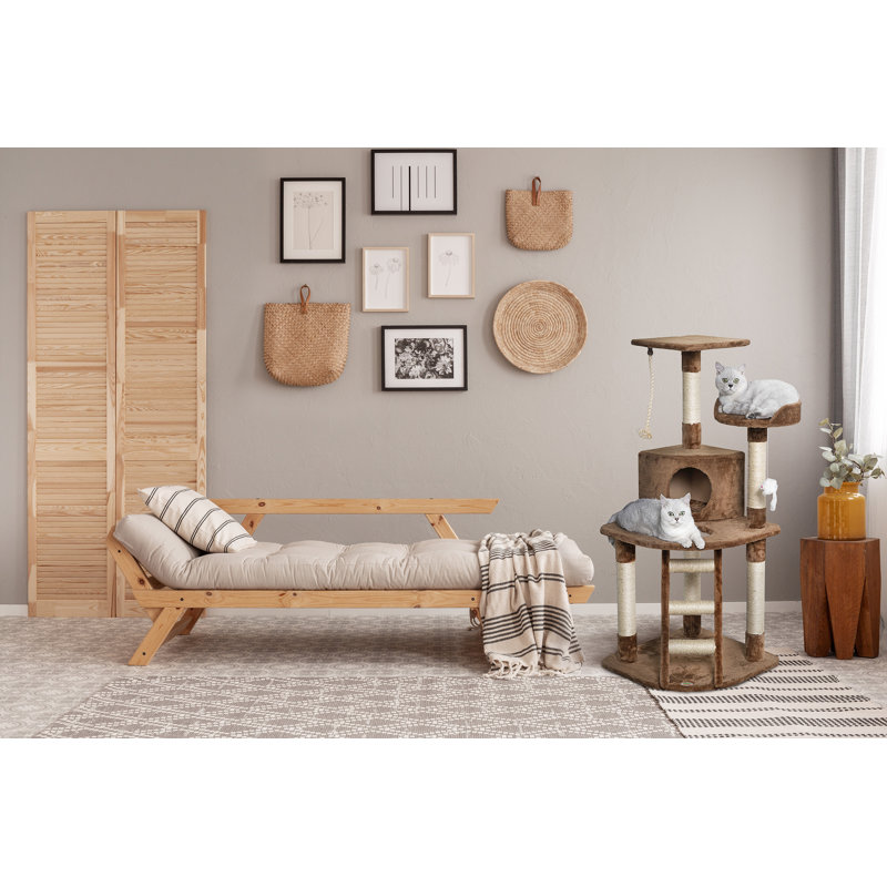 47'' H Cat Tree, Brown