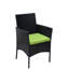 Patio d'extérieur 4 pièces: fauteuils rembourrés, table à thé et mobilier de jardin: coussins d'extérieur