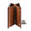 Cage pour chien moderne en bois massif 33 po, chenil pliable avec mangeoire pivotante à 360 ° pour coller votre chenil en noyer, articles de décoration rotatifs à capacité de poids élevée-1754223445