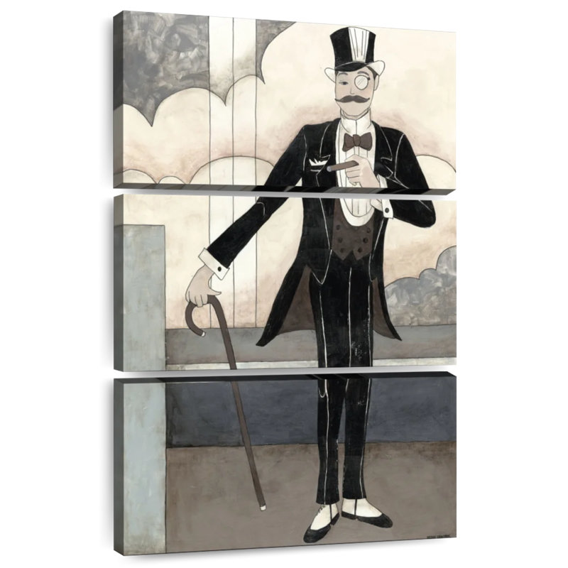 Navette Art Deco Gentleman, H 57 po x l 36 po