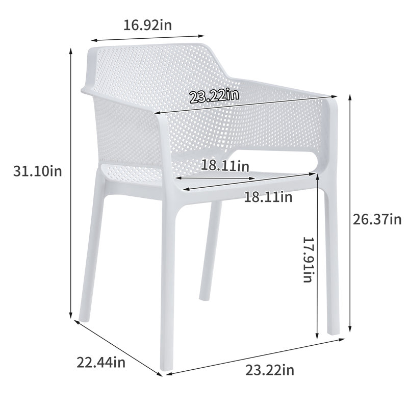 Araromi 3-Piece Patio Bistro Set, White