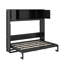 Lit escamotable double avec armoires de rangement