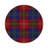 Tartan Blue Vegan Leather Round Pebble Placemat-126139223