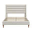Structure de lit plateforme en chenille avec tête de lit en forme de vague et sans sommier-972329667