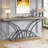 Mona 70.86'' Extra Long Console Accent Table for Entryway with Half-Moon Metal Frame-426858508