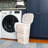  Slim Tapered Laundry Hamper with Lid, Clothes Basket with Swiss Cross Cut-Outs, Lightweight & Ventilated, Plastic, Ivory-1475065700