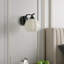 Matte Black 16cm H Integrated LED Tempered Glass Glass Outdoor Sconce