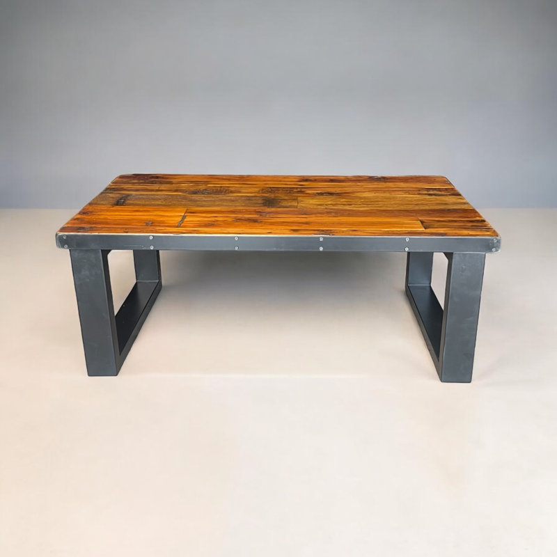 The Industrial Timber Revival Coffee Table, 16" H x 42" L x 30" W