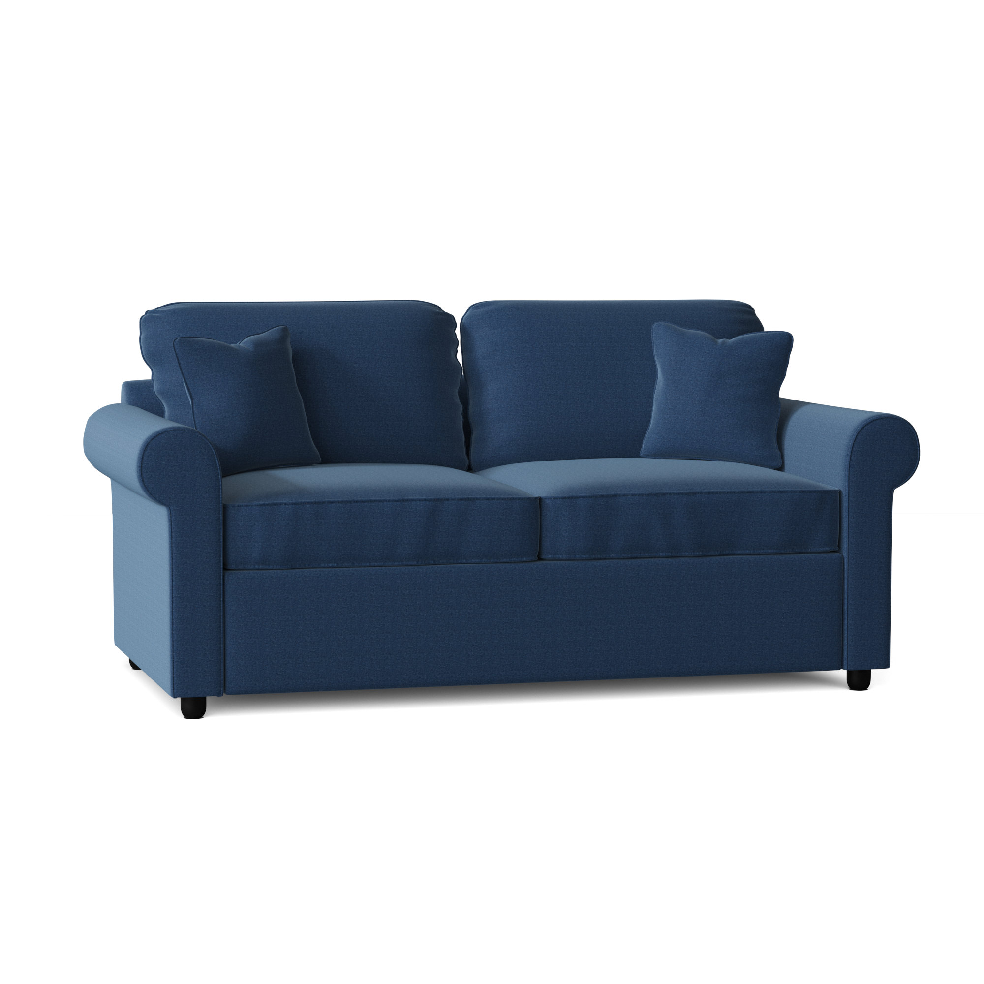 Warrington 76'' Upholstered Sleeper Sofa, Classic Indigo Denim