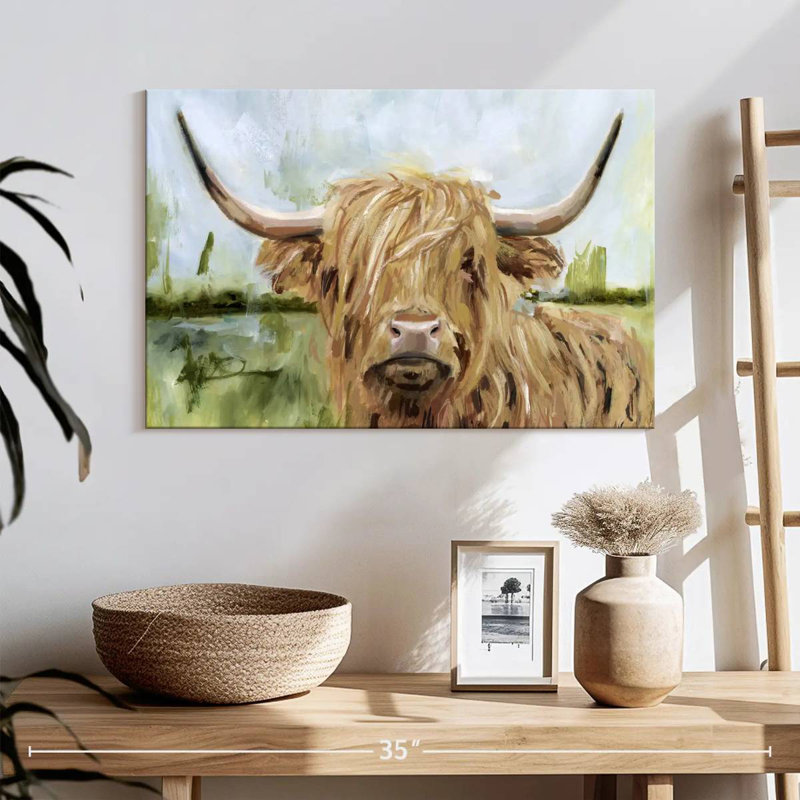 Brampt Highland Grazer I, 16" H x 24" W
