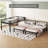 Metal Triple Bunk Bed Twin over Twin and Twin Bunk Bed with Ladder Convertible 3 Bunk Bed Frame (Black)