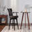 Meola Swivel Upholstered Faux Leather Counter Stool with Solid Wood Frame-590138081-593858115