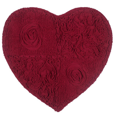 Schoenberger Heart Shape Bath Rug 25"x25"