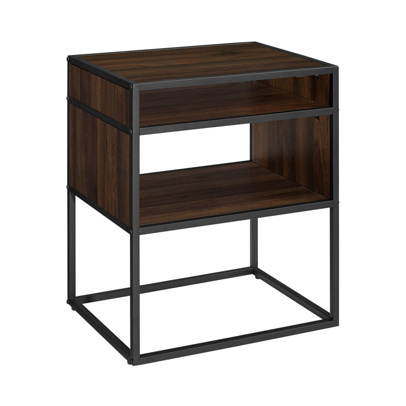 Oswald Frame End Table, Dark Walnut