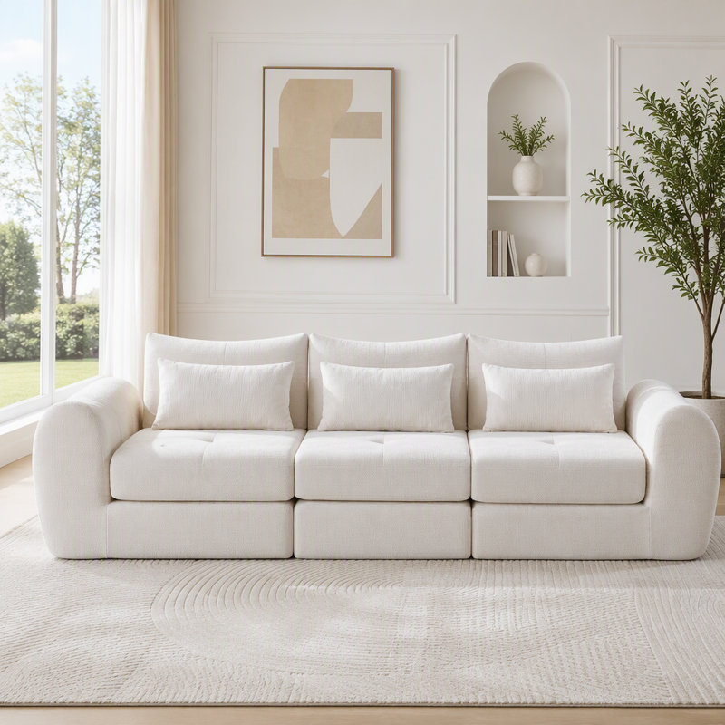 Canapé modulaire Cloud, Blanc