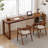 Walnut Rectangular Solid Wood desk-108841195