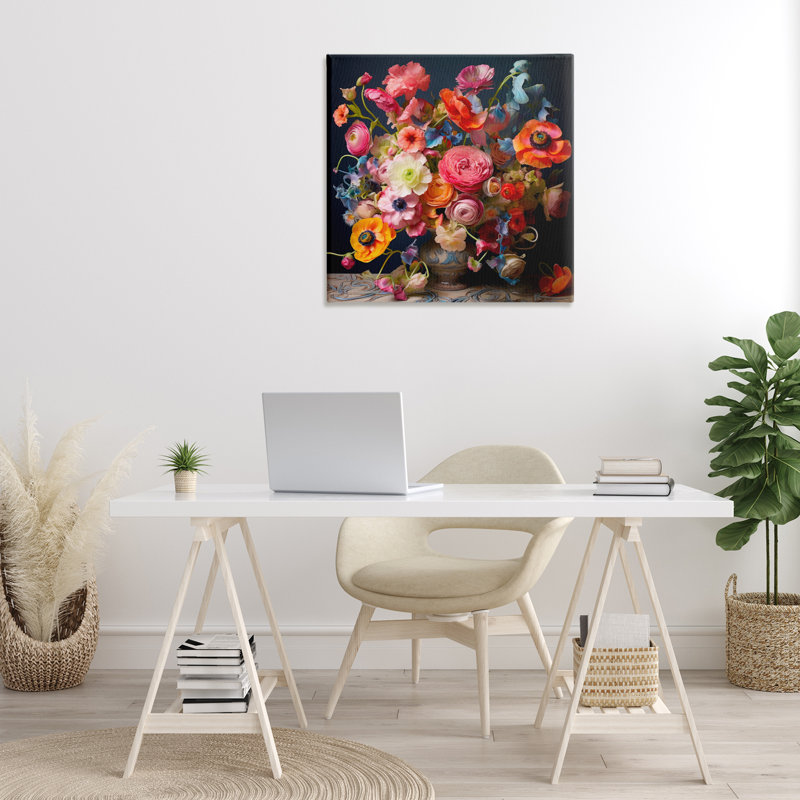 "Mixed Full Bouquet", art mural par Lazar Studio, H 30 po x l 30 po