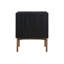 Table de chevet 2 tiroirs Carnaby en chêne brossé noir et bronze