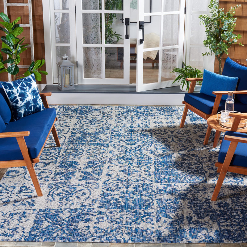 Medee Performance Floral Indoor/Outdoor Area Rug, Rectangle 8' x 11'
