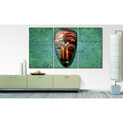 Wooden Face - Wrapped Canvas Print