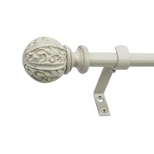 Yeldell Metal Adjustable Single Curtain Rod