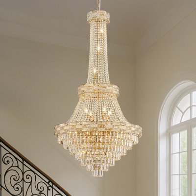 25-Light Dimmable Empire Crystal Chandelier