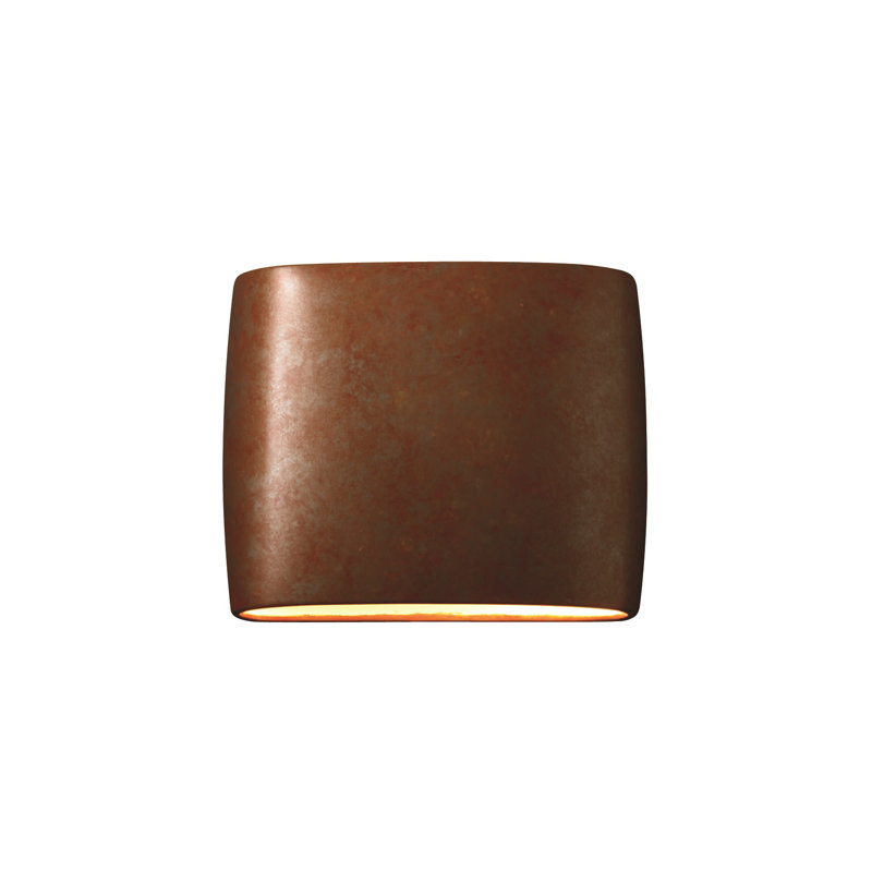 Armance Ceramic Wall Sconce, Rust Patina