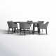 Inaya 79'' Rectangular 6 - Person Outdoor Dining Set with Cushions