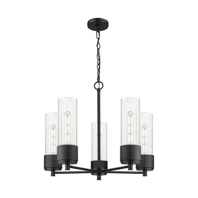 5 - Light Dimmable Cylinder Chandelier
