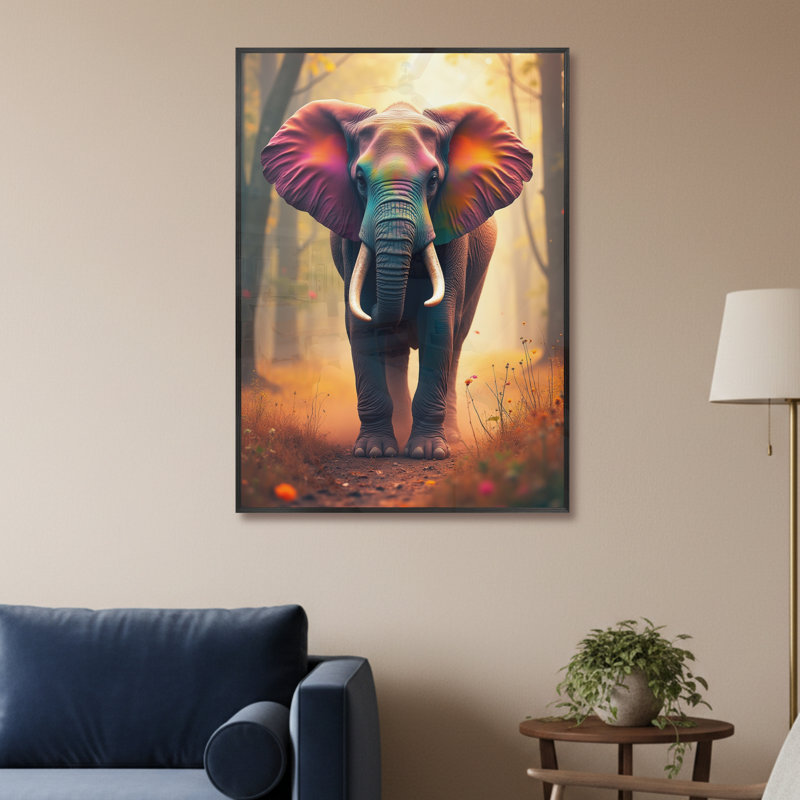 Single Picture Frame LED Illuminated Wall Art Wall Art on Glass / Aluminium, 60cm H x 50cm W