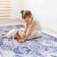 Tapis bleu lavable (bleu)-1608897415